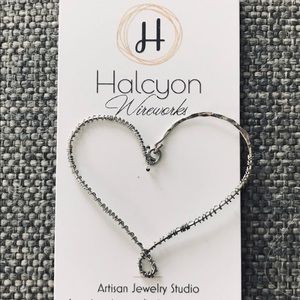 Hammered Wrapped Copper Heart Necklace Pendant